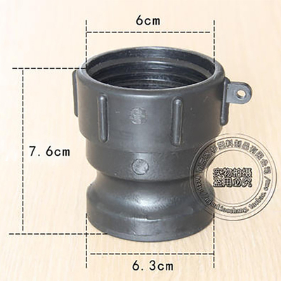 No fugas 60 mm entrada de hilo grueso a 60 mm manguera de camlock 1000L IBC tanque adaptador de ajuste