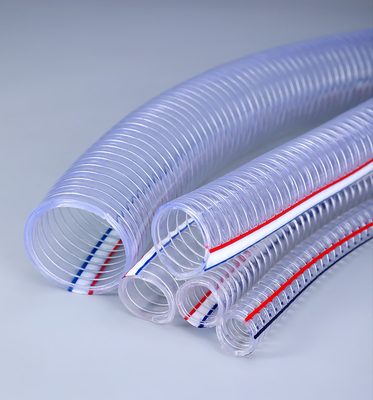 Reducción UMETASS manguera de agua flexible reforzada con alambre de PVC transparente con conexión de brida