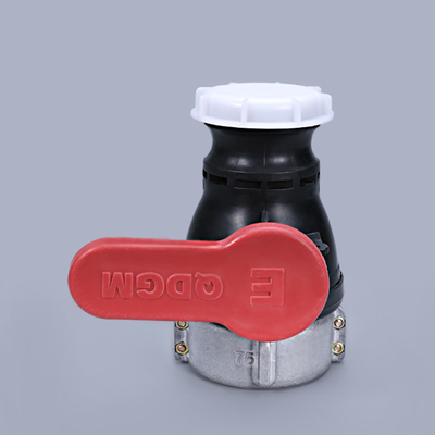Válvula de bolas de tanque IBC de HDPE UMETASS DN50 con salida de desconexión rápida para el rendimiento