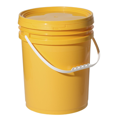 Cubo de plástico reciclado transparente de 15L con tapa de sellado para almacenamiento de pintura