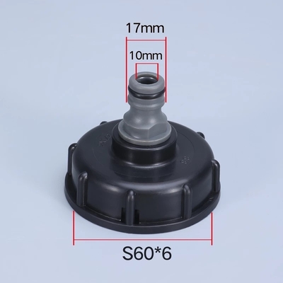 UMETASS S60x6 hilo grueso 1/2 pulgadas adaptador de tanque de tapa de grifo compatible para tanque IBC