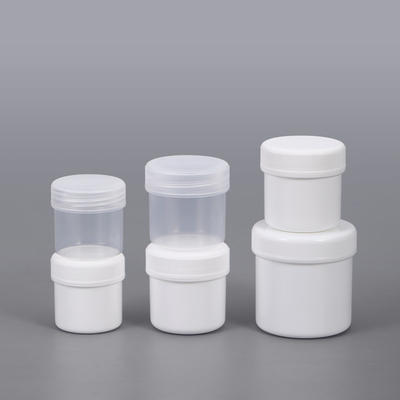 Almacenamiento de mantequilla blanca transparente Envases pequeños de plástico enlatados para alimentos en polvo 30ml-1000ml