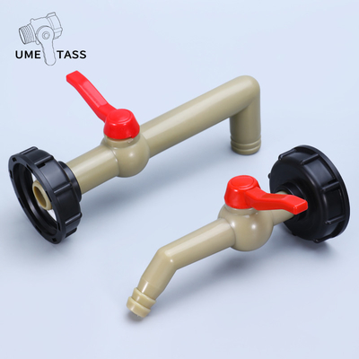 Válvula de plástico de riego fácil de cultivar para el tanque IBC 1/2