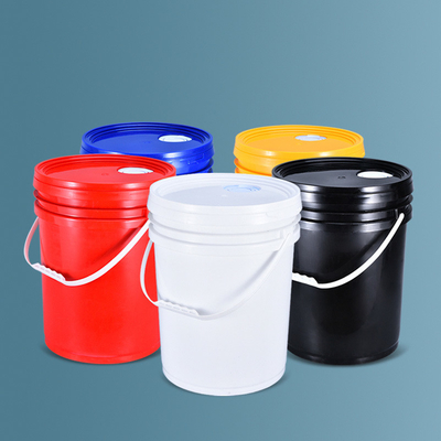 20L Gran Cuello Ancho Material PP Cubo de agua para lavado de autos con tapa ajustada con anillo de tira