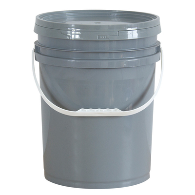 Cubo de plástico grueso de 20 litros de grado de alimentos de 5 galones con mango de tapa para aceite de pintura