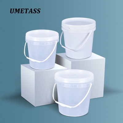 UMETASS 3 litros recipiente de cubo de plástico con mango y tapa El socio de pintura perfecto