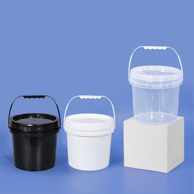 Cubo de almacenamiento de plástico redondo de 2L PP con tapas para helados de miel con logotipo personalizado