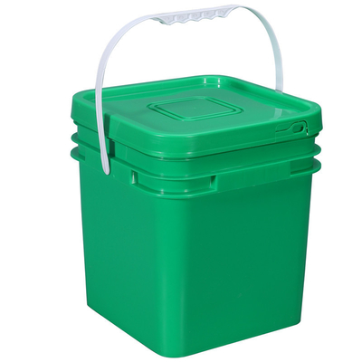 Cuadrado 5L PP material de plástico cubo con tapas de tornillo para el almacenamiento de líquidos y versátil