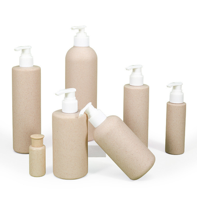 30 ml-500 ml de capacidad bomba de champú cosmético vacío embalaje paja de trigo botella de plástico biodegradable