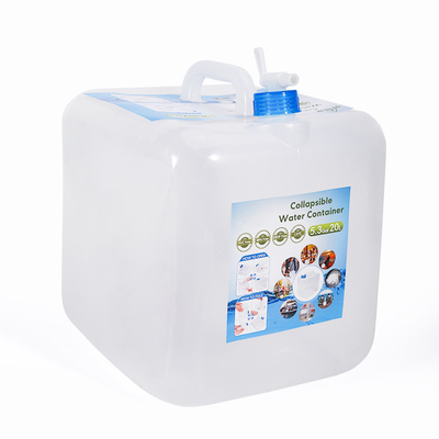 Manija de longitud de mano 5L 10L 15L 20L LDPE plegable plegable Jerry puede para el contenedor de almacenamiento de agua