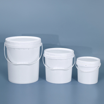 18L de plástico reciclado grandes cubos de cubo blanco con tapa de tornillo
