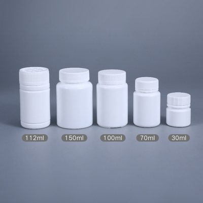 70 ml de HDPE de plástico Farmacia Botellas vacías de pastillas a granel redondo