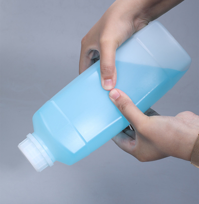 Botella de plástico cuadrada de 1000 ml para reactivo líquido y almacenamiento de muestras