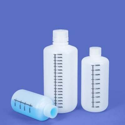 Botella de plástico de cuello estrecho con línea de balanza Contenedor de embalaje de líquido para medicamentos