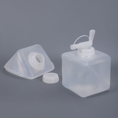 Contenedor de agua portátil de 1L plástico suave plegable Jerry puede balde de agua ecológico con tapa de grifo