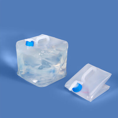 Cubo de agua transparente de 15L con manguera Bolso de bebida transportador Bolso de agua para automóvil para acampar Herramientas de viaje con tapa de mango