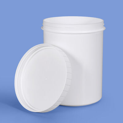 2L Jarrón de plástico HDPE blanco fiable con tapa de cerrojo Contenedor de sellado Material de calidad alimentaria para almacenamiento