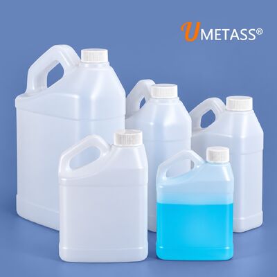 Bidón cuadrado de plástico HDPE de 500 ml a 3,8 L con tapa de rosca y tapa interior, diseño a prueba de fugas para agua, aceite, salsa y alcohol