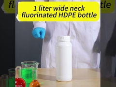 Botella de plástico fluorado de 1000 ml para almacenamiento de líquidos químicos resistentes a ácidos y álcalis