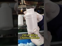 Botella de plástico HDPE de 250 ml para disolventes químicos orgánicos Color blanco Opción