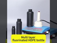 Botella de HDPE de plástico fluorado negro